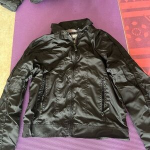 Kenneth Cole Reaction Black Windbreaker Jacket